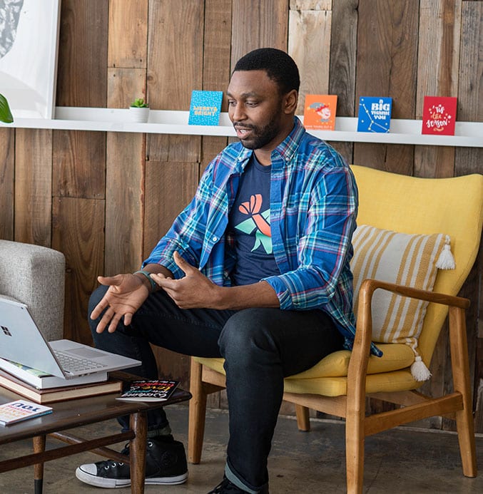 Working remotely at a fitness retreat