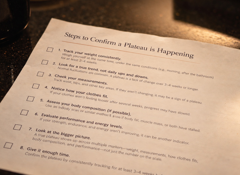 Plateau Confirmation Checklist